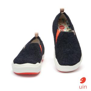 uin│西班牙原創設計 女鞋 帆布鞋 懶人鞋 黯夜黑彩繪休閒鞋W1700998