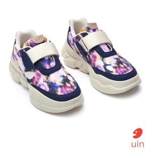 uin│西班牙原創設計 女鞋 帆布鞋 懶人鞋 厚底鞋 花影快閃彩繪休閒鞋W1851255