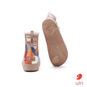 uin│西班牙原創設計 女鞋 短靴 斑斕鸚鵡彩繪休閒鞋W1790980