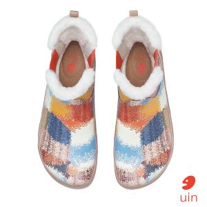 uin│西班牙原創設計 女鞋 短靴 斑斕鸚鵡彩繪休閒鞋W1790980