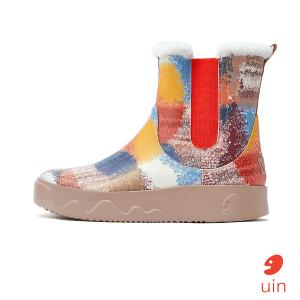 uin│西班牙原創設計 女鞋 短靴 斑斕鸚鵡彩繪休閒鞋W1790980