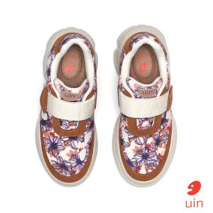 uin│西班牙原創設計 女鞋 帆布鞋 懶人鞋 厚底鞋 百花疊影彩繪休閒鞋W1851257