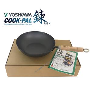 【YOSHIKAWA吉川】鍊COOK-PAL輕量氮化(窒化)超鐵平底深鐵鍋-28cm-單柄YH9911(送台製鍋蓋)
