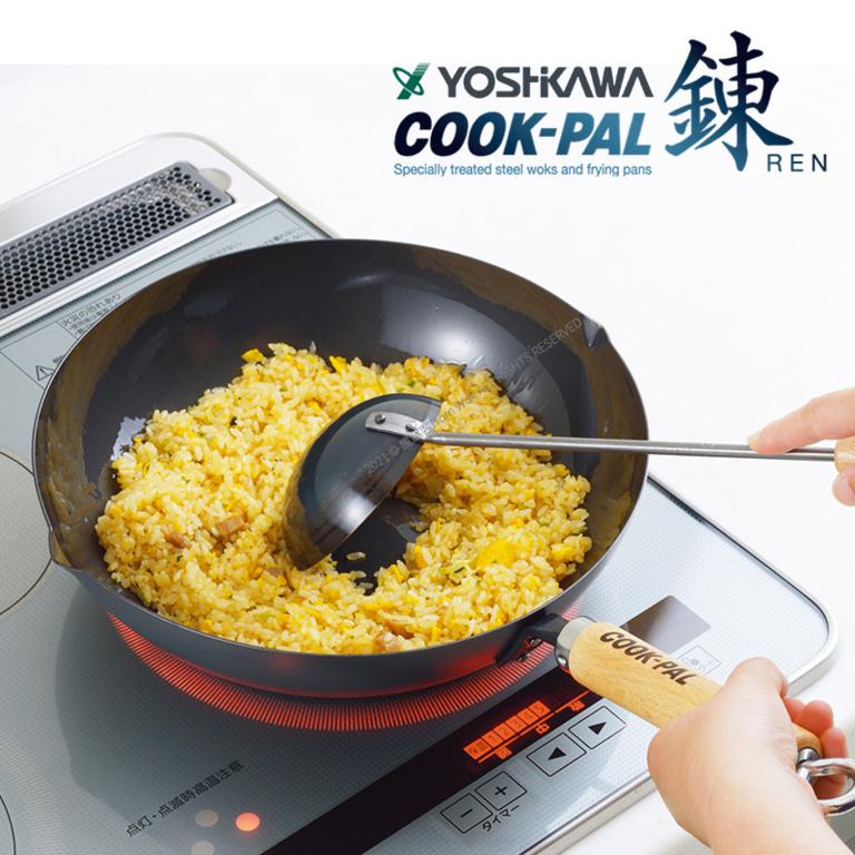 【YOSHIKAWA吉川】鍊COOK-PAL輕量氮化(窒化)超鐵平底深鐵鍋-26cm-單柄YH9910(送台製鍋蓋)