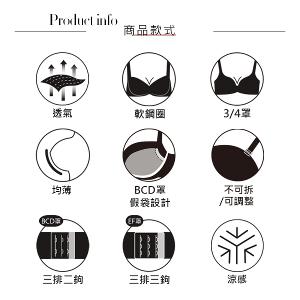 【思薇爾】輕醇BRA系列B-F罩軟鋼圈涼感蕾絲包覆女內衣(嬰兒粉)