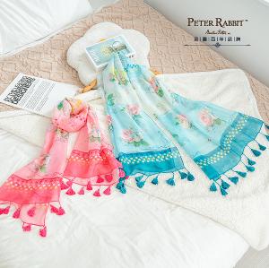PETER RABBIT 比得兔 莫代爾棉玫瑰長絲巾- 2 款
