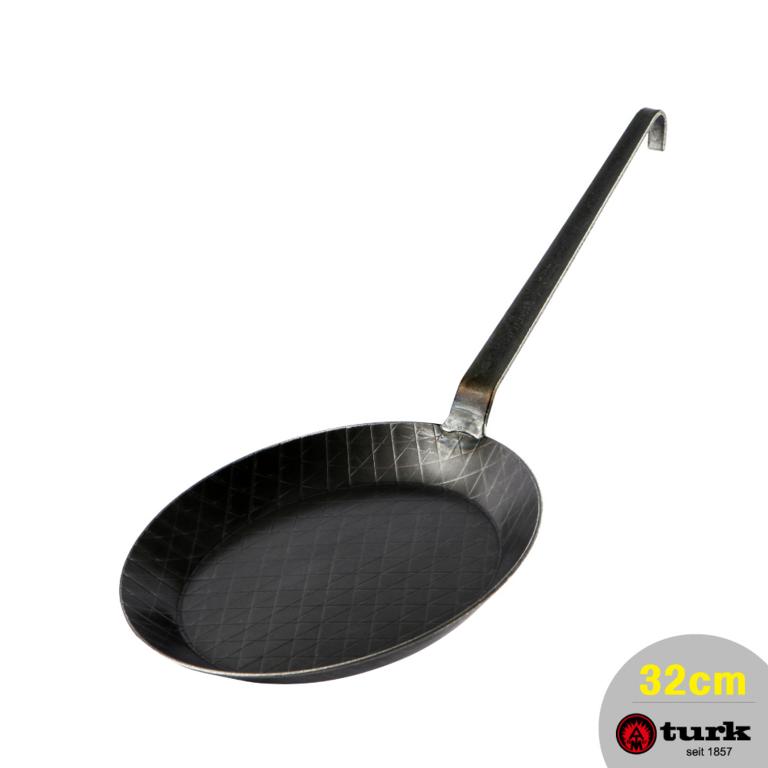 【德國turk土克鐵鍋】熱鍛斜紋 長柄平底鍋32cm 鐵鍋 65232