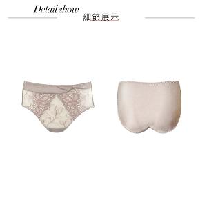 【思薇爾】星燦女爵系列M-XXL蕾絲中腰三角女內褲(岩石棕)