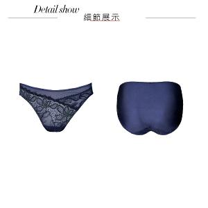 【思薇爾】星燦女爵系列M-XL蕾絲低腰三角女內褲(普魯士藍)