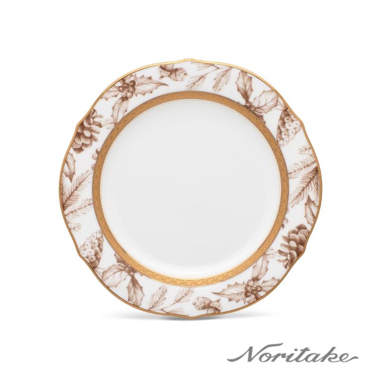 Noritake 金色聖誕金邊-展示盤(可微波)