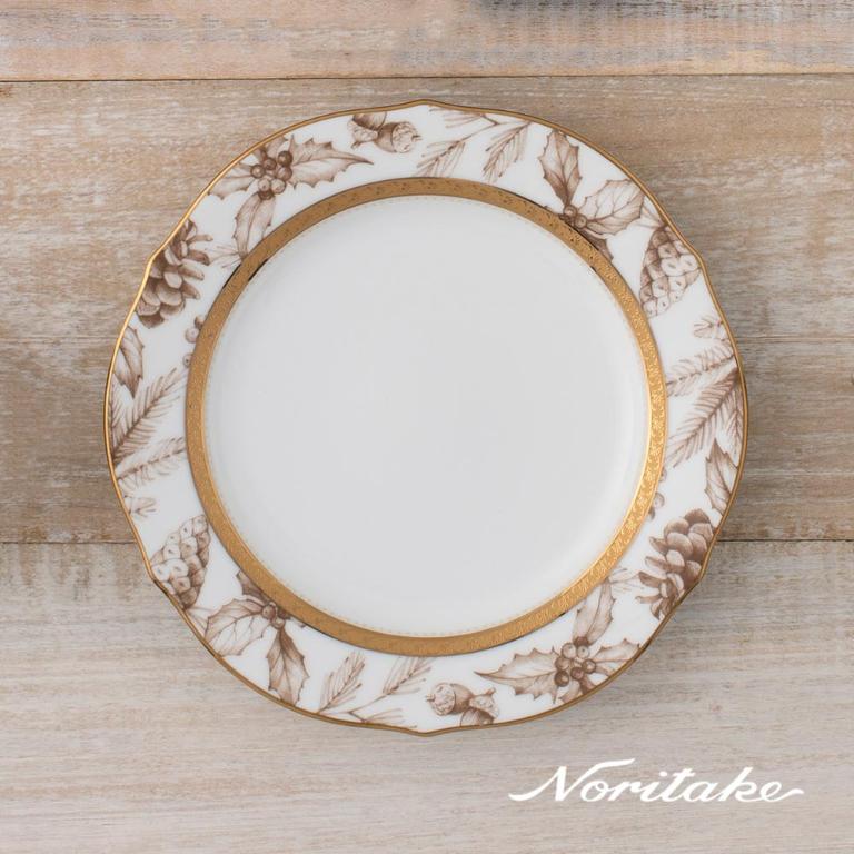 Noritake 金色聖誕金邊-展示盤(可微波)