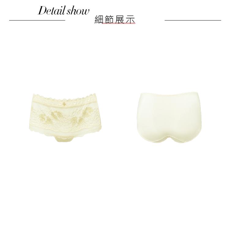 【思薇爾】金戀花羽系列M-XL蕾絲中低腰平口女內褲(玄米色)