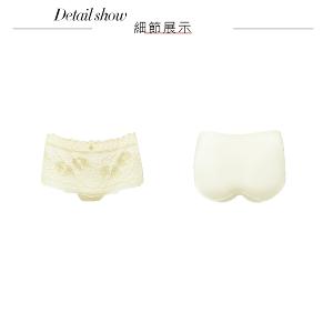 【思薇爾】金戀花羽系列M-XL蕾絲中低腰平口女內褲(玄米色)