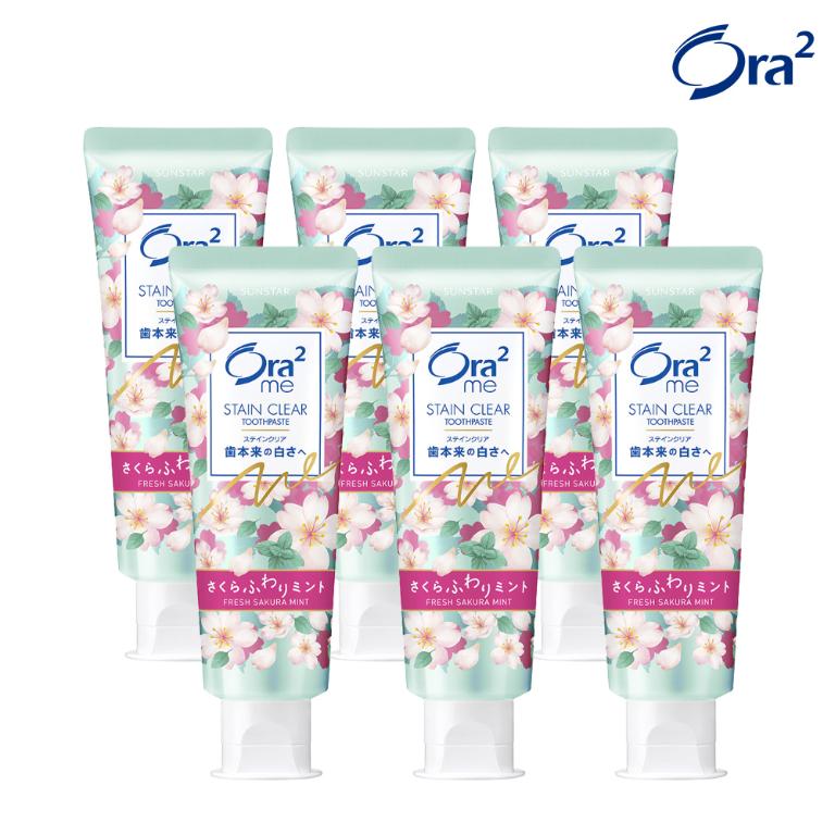 Ora2 me 淨白無瑕牙膏 櫻花薄荷香130g x 6入