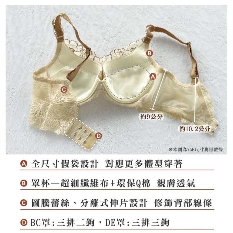 【思薇爾】花蔓巴黎系列B-E罩蕾絲刺繡包覆女內衣(金珞棕)