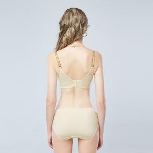 【思薇爾】花蔓巴黎系列C-G罩背心型刺繡集中包覆女內衣(金珞棕)