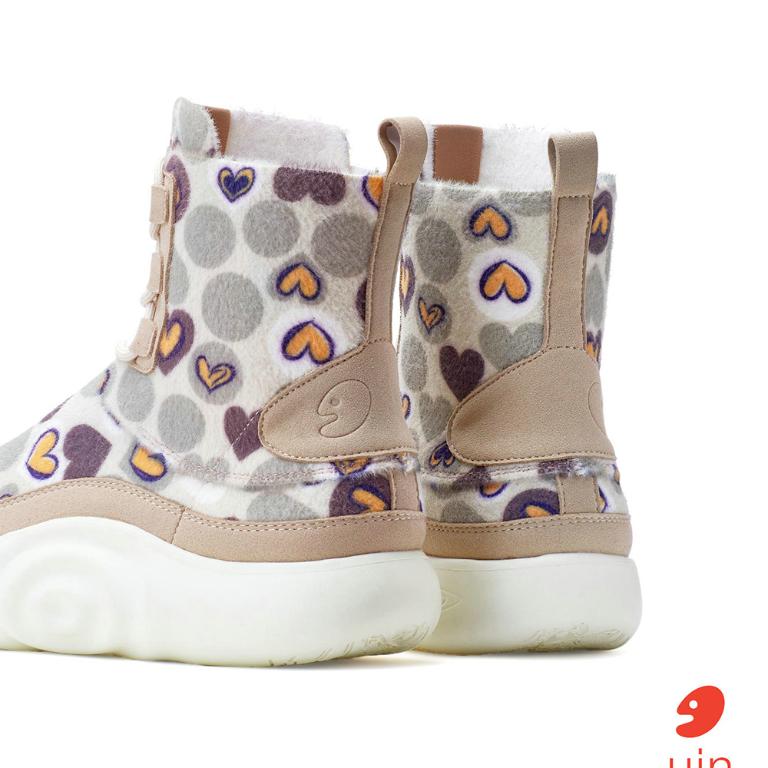 uin│西班牙原創設計 女鞋 短靴 心間有你彩繪休閒鞋W1640992