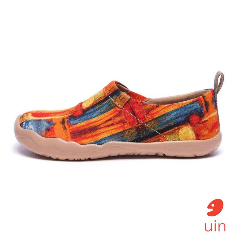 uin│西班牙原創設計 女鞋 帆布鞋 懶人鞋 色猜彩繪休閒鞋81012093