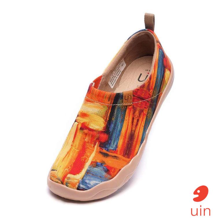 uin│西班牙原創設計 女鞋 帆布鞋 懶人鞋 色猜彩繪休閒鞋81012093