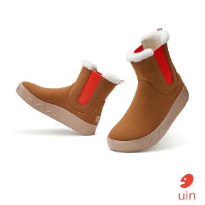 uin│西班牙原創設計 女鞋 短靴 果糖棕素色休閒鞋W1790976