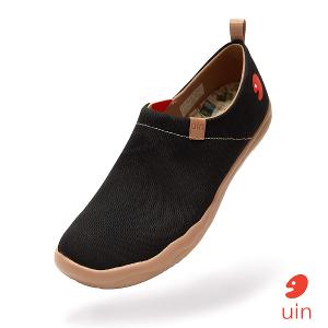 uin│西班牙原創設計 女鞋 帆布鞋 懶人鞋 經典黑素色休閒鞋W0101045