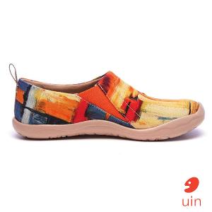 uin│西班牙原創設計 女鞋 帆布鞋 懶人鞋 色猜彩繪休閒鞋81012093