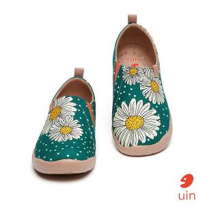 uin│西班牙原創設計 女鞋 帆布鞋 懶人鞋 雛菊星空彩繪休閒鞋W1010071