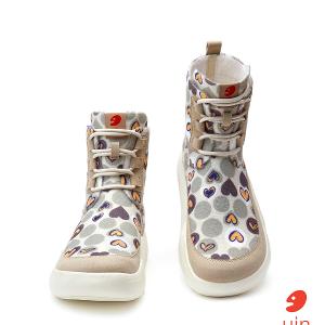 uin│西班牙原創設計 女鞋 短靴 心間有你彩繪休閒鞋W1640992