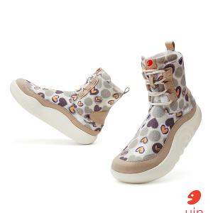 uin│西班牙原創設計 女鞋 短靴 心間有你彩繪休閒鞋W1640992