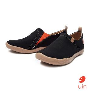 uin│西班牙原創設計 女鞋 帆布鞋 懶人鞋 經典黑素色休閒鞋W0101045