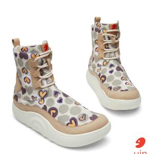 uin│西班牙原創設計 女鞋 短靴 心間有你彩繪休閒鞋W1640992