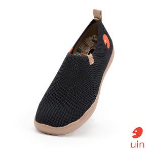 uin│西班牙原創設計 女鞋 帆布鞋 懶人鞋 黯黑素色休閒鞋W1109388