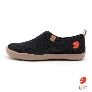 uin│西班牙原創設計 女鞋 帆布鞋 懶人鞋 黯黑素色休閒鞋W1109388