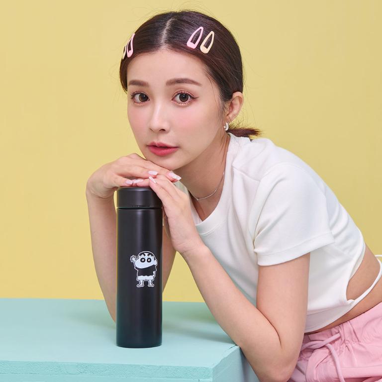 【OUTDOOR】Crayon Shinchan蠟筆小新保溫杯-黑色 