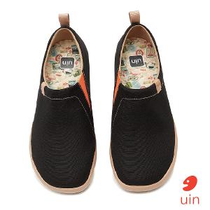 uin│西班牙原創設計 女鞋 帆布鞋 懶人鞋 經典黑素色休閒鞋W0101045