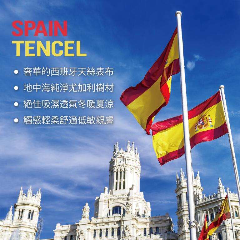 【美國寢之堡】 Luxury西班牙天絲床包式防水保潔墊 - 單人