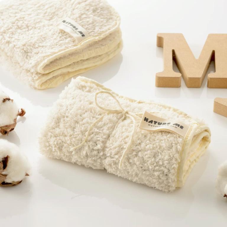 棉花糖絨米兔巾