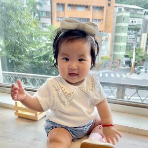 純手工調節式寶寶鬆緊髮帶