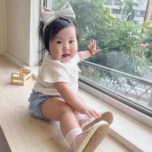 純手工調節式寶寶鬆緊髮帶