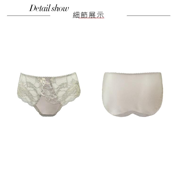 【思薇爾】蝴蝶花語系列M-XXL蕾絲中腰三角女內褲(麥香膚)
