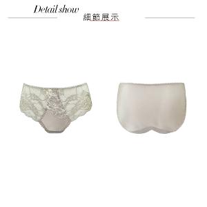 【思薇爾】蝴蝶花語系列M-XXL蕾絲中腰三角女內褲(麥香膚)