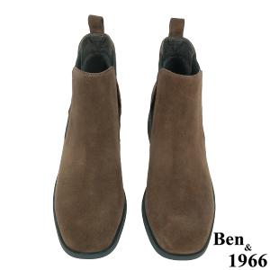 Ben&1966高級頭層牛皮舒適方頭踝靴-咖啡(237092)