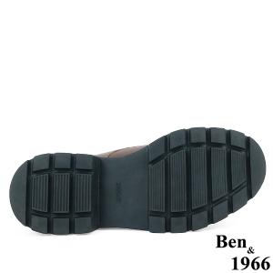 Ben&1966高級頭層牛皮中性綁帶踝靴-咖啡(237022)