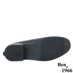 Ben&1966高級頭層牛皮簡約百搭踝靴-黑(237071)