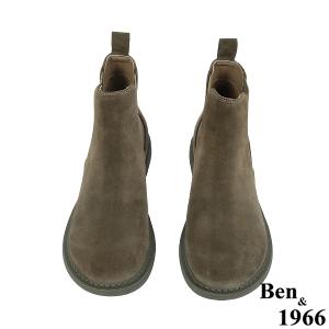 Ben&1966高級牛皮可愛圓頭踝靴-深咖(237031)
