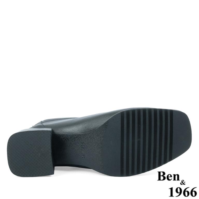 Ben&1966高級彈力羊皮氣質方頭踝靴-黑(237111)