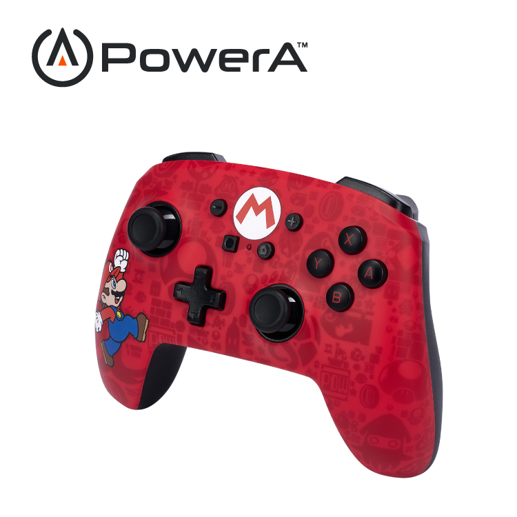【PowerA】|任天堂官方授權|增強款藍芽5.0無線遊戲手把限量款 (1525741-01)-超級瑪利歐