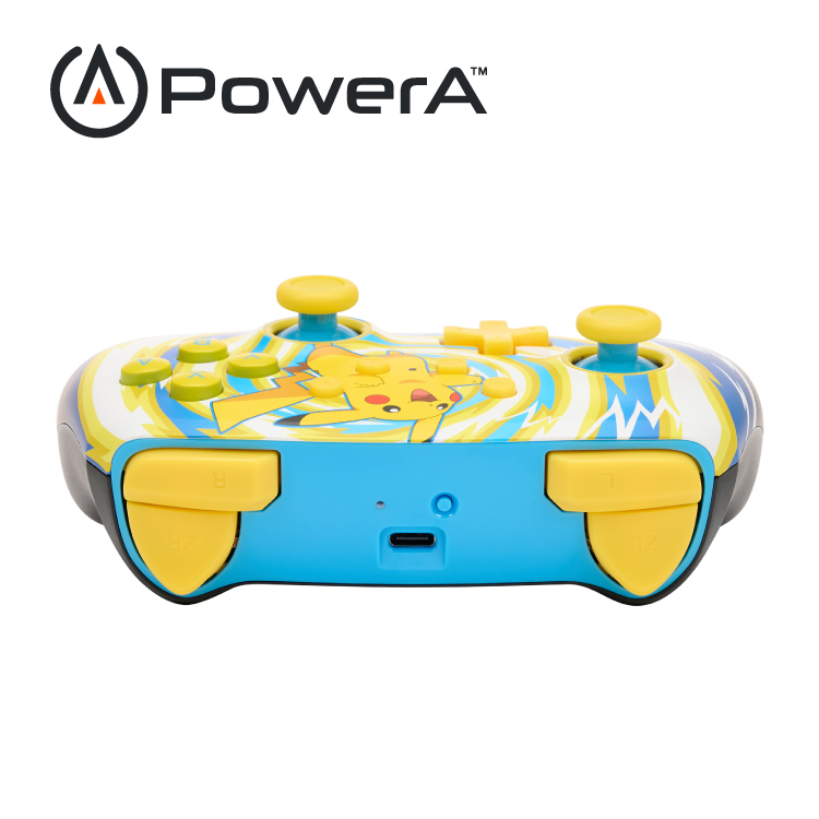 【PowerA】|任天堂官方授權|增強款藍芽5.0無線遊戲手把限量款(1523595-01)-皮卡丘旋風