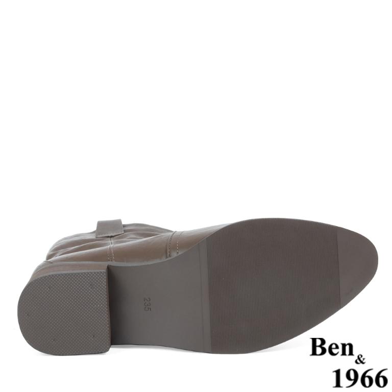 Ben&1966高級超纖皮革v口西部短靴-咖啡(237162)