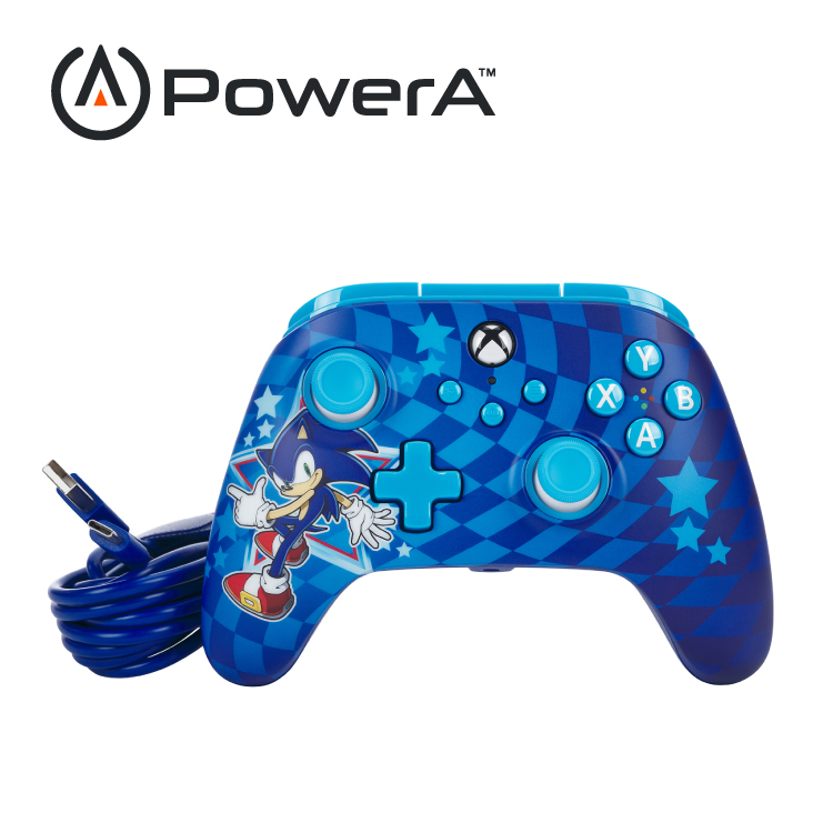 【PowerA】|XBOX 官方授權|可調增強款有線遊戲手把(XBGP0229-01)-音速小子